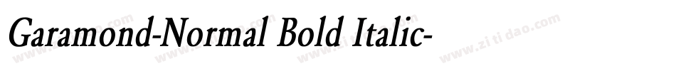Garamond-Normal Bold Italic字体转换
